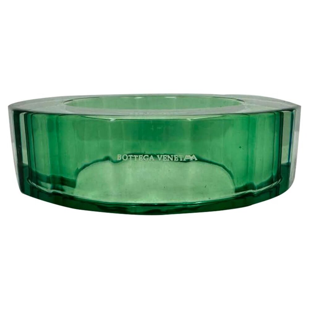 Bottega Veneta Transparent Bangle Bracelet in Green Resin
